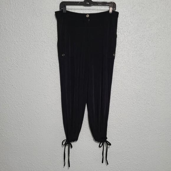 Chicos Travelers Womens Pull On Capri Jogger Pants Size M Basic Lounge Essential - Picture 1 of 5